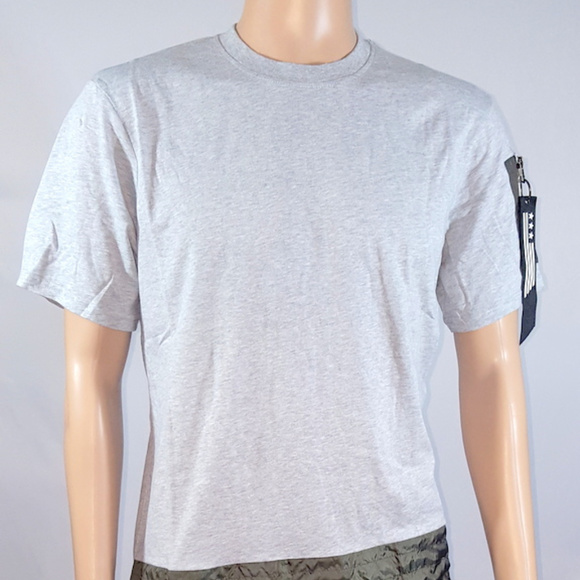 Southpole Nylon Trim Long Scallope Tee T-Shirt - Picture 4 of 5